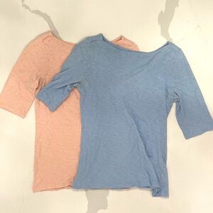 TWO J Crew Painter Tees